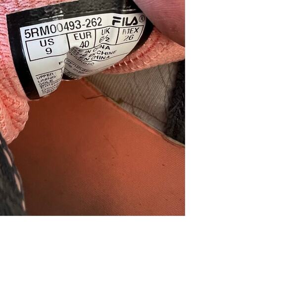 Fila Gray with coral Cool Max, women's size 9 - Picture 4 of 8